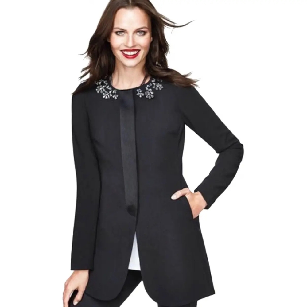 CAbi Black Embellished Blazer